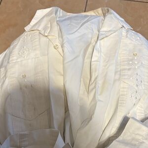 Men's Cream Button Down Shirt